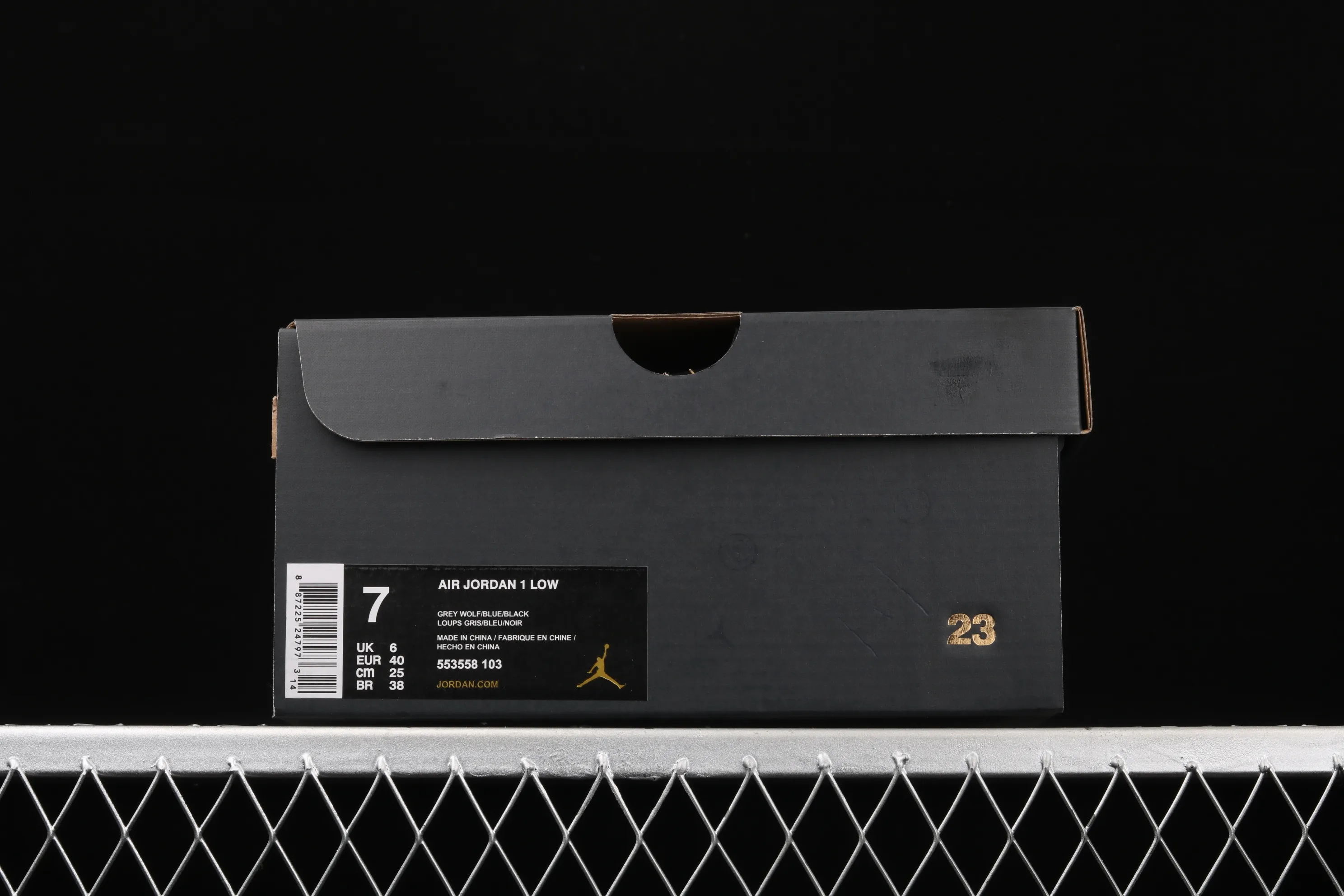 All categories Air Jordan Jordan series basketball shoes Air Jordan 1 Low Air Jordan 1 Low Shadow AJ1 Joe 1 gray blue and white first layer low-top cultural and leisure sports sneakers 553558-103